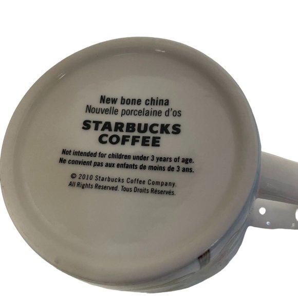 STARBUCKS Christmas Mug Huxley Mouse Squirrel Winter Coffee Tea 2010 Bone China - Picture 12 of 14